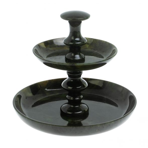 Ваза-фруктовница из нефрита 20х20х17 см 128308