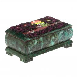 Шкатулка &quot;Рассвет&quot; змеевик 18х9х7 см