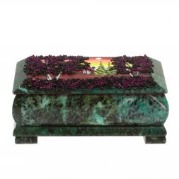 Шкатулка &quot;Рассвет&quot; змеевик 18х9х7 см