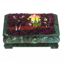 Шкатулка &quot;Рассвет&quot; змеевик 18х9х7 см