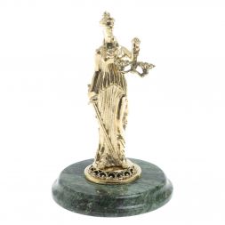 Статуэтка "Фемида" на подставке из змеевика