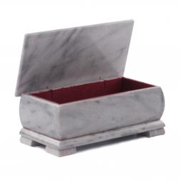 Шкатулка для денег "Купюра" из серого мрамора без зеркала 18,5х9,5х8 см