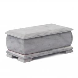 Шкатулка для денег "Купюра" из серого мрамора без зеркала 18,5х9,5х8 см