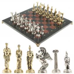 Шахматы "Восточные" доска 40х40 см лемезит змеевик фигуры металл