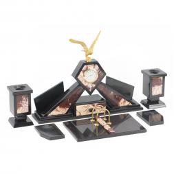 Настольный набор из яшмы "Орел"