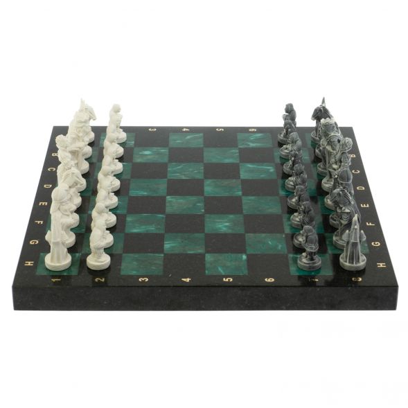 Шахматы &amp;quot;Средневековье&amp;quot; шабровский змеевик 40х40 см 129362