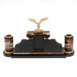 Настольный набор руководителя "Парящий орел" камень яшма