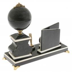 Настольный набор "Компакт" змеевик зеленый