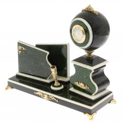 Настольный набор "Компакт" змеевик зеленый