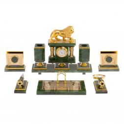 Письменный набор "Лев" нефрит Златоуст