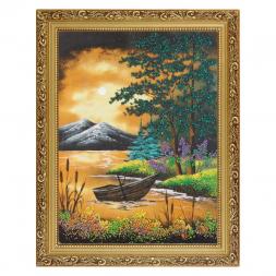 Картина "Летняя ночь" багет 36х46 см, каменная крошка