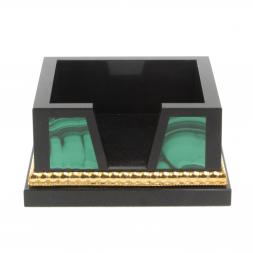 Лоток для бумаг "Кубарик" из малахита