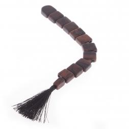 Четки из коричневого обсидиана перекидные 12 зерен