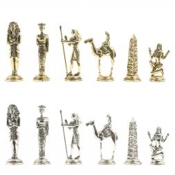 Шахматы "Древний Египет" доска 40х40 см лемезит змеевик