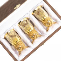 Стопки перевертыши "Филин" 70 мл 3 шт в подарочной упаковке Златоуст