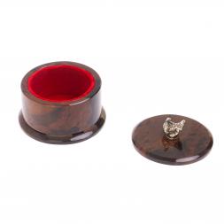 Шкатулка "Певчая птица" коричневый обсидиан 7,5х7,5х7,5 см