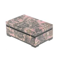 Шкатулка из камня родонит 11х7х4,5 см