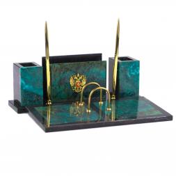 Настольный набор из змеевика &amp;quot;Советник&amp;quot;