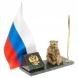 Флагшток с ручкой &amp;quot;Медведь на пне&amp;quot; из змеевика 129633