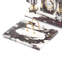 Письменный набор из мрамора и бронзы "Двуглавый орел"