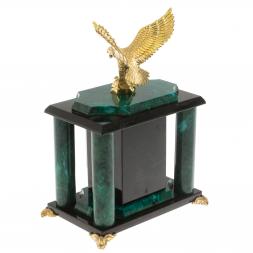 Настольные часы &amp;quot;Орел&amp;quot; бронза змеевик