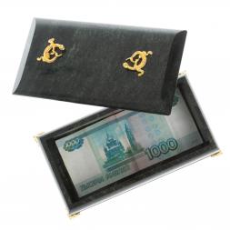 Шкатулка "Дуэт" из камня змеевик 19x10x7 см