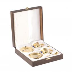 Кофейный набор &amp;quot;Лазуритовый&amp;quot; на 2 персоны 170 мл фарфор Златоуст