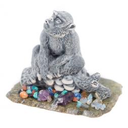 Сувенир из мрамолита "Обезьяна на бревне"