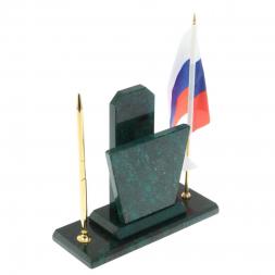 Настольный набор "Погон полковник ВС" змеевик