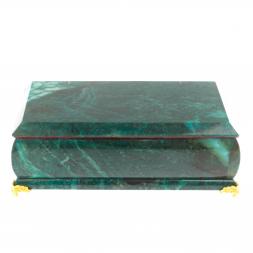 Шкатулка &amp;quot;Купюра&amp;quot; на ножках с зеркалом камень змеевик