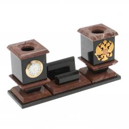 Офисный набор с подставкой для телефона из лемезита