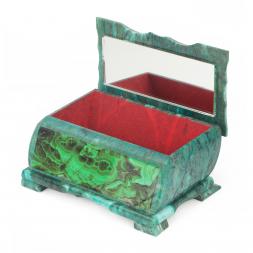 Шкатулка Хозяйка медной горы с иллюстрацией под малахит н2 17,5х10,5х8 см