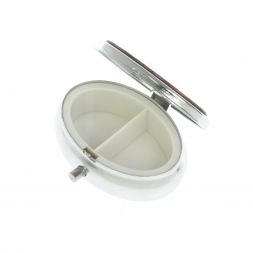 Таблетница овальная на 2 отделения камень родонит 5,5х4,5х2 см