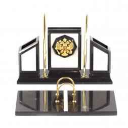 Письменный набор "Герб России" из мрамора