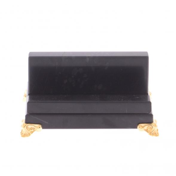 Настольная подставка под смартфон камень змеевик черный 121926