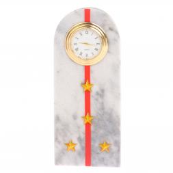 Часы "Погон капитан МВД" из мрамора