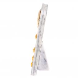 Часы "Погон капитан МВД" из мрамора