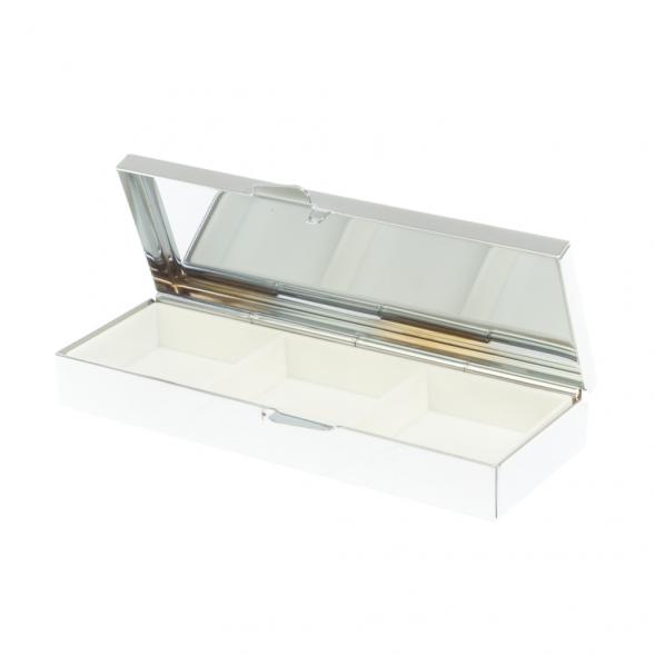 Таблетница на 3 отделения яшма цвет серебро 127203