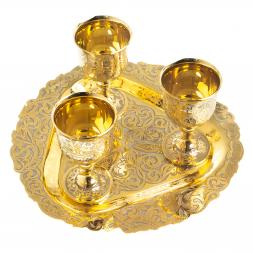 Набор рюмки на подносе 40 мл 3 шт Златоуст