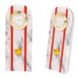 Часы "Погон майор МВД" из мрамора