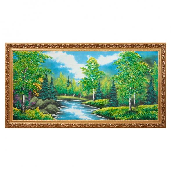 Картина &amp;quot;Летний пейзаж&amp;quot; багет №9 50х100 см, каменная крошка 111288