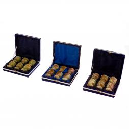 Набор рюмок из оникса 6 шт в футляре 40 мл 4х5 см (1,5х2)