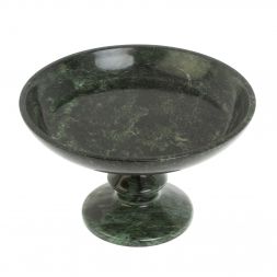 Фруктовница из шабровского змеевика 24х24х14,5 см