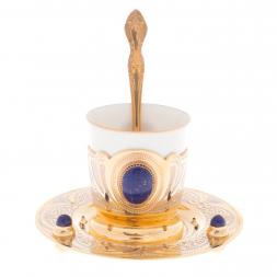 Кофейная пара &amp;quot;Лазурит&amp;quot; 80 мл Златоуст