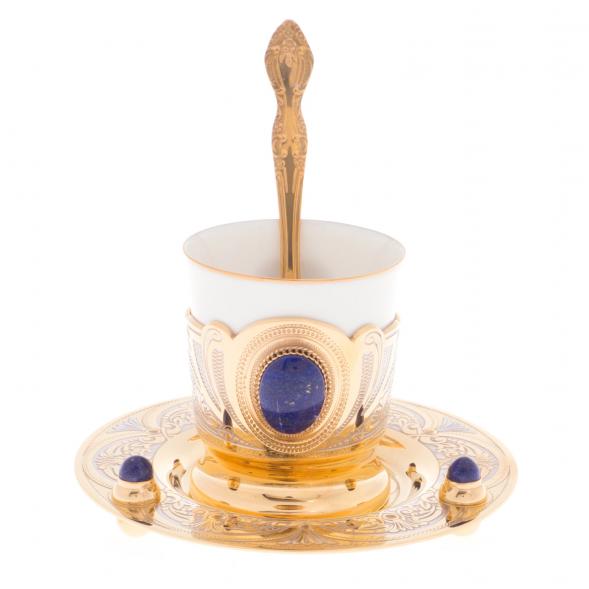 Кофейная пара &amp;quot;Лазурит&amp;quot; 80 мл Златоуст