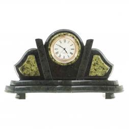 Настольные часы "Летучая мышь" камень змеевик