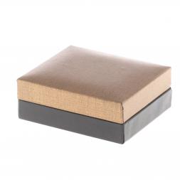 Набор запонки прямоугольные и зажим для галстука камень серафинит