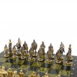 Шахматы сувенирные "Богатыри" змеевик доска 44х44 см