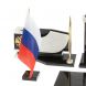 Настольный набор с гербом и флагом России камень мрамор 127527