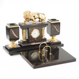 Письменный набор "Лев" камень яшма долерит